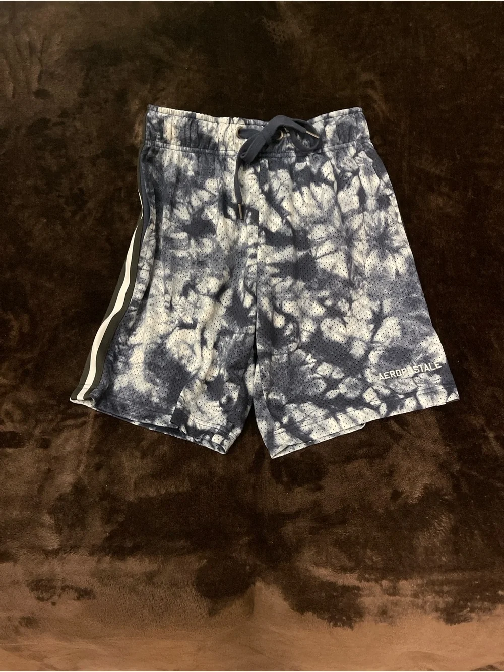 Aeropostale Men’s Mesh Athletic Shorts XS Blue Tie Dye NWOT 189